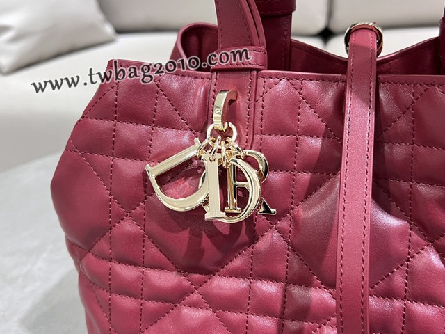 Dior专柜新款迪奥中号Toujours手袋牛皮超大藤格纹休闲女包 djfk1245